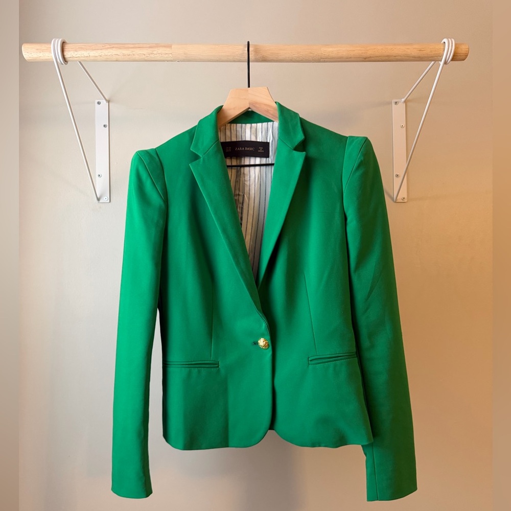 Zara Basic Blazer with Gold Buttons - image 1